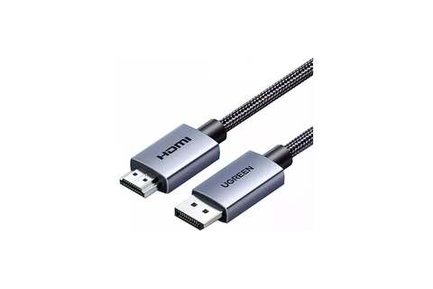 Кабель  UGREEN DP125 (35845) DP Male To HDMI Male Cable 4K@30Hz, 5м, черный/серый