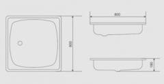 ПОДДОН ДУШЕВОЙ САНТЕХПРОМ СТАНДАРТ 800х800