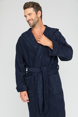 Мужской махровый халат с капюшоном Sport&Style (Е 903)