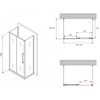 Abber Schwarzer Diamant AG30150BMH-S70BM-S70BM Душевой уголок, 150x70x195
