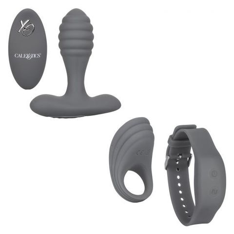 Серый вибронабор Silicone Remote Adventure Set - California Exotic Novelties SE-0077-82-3