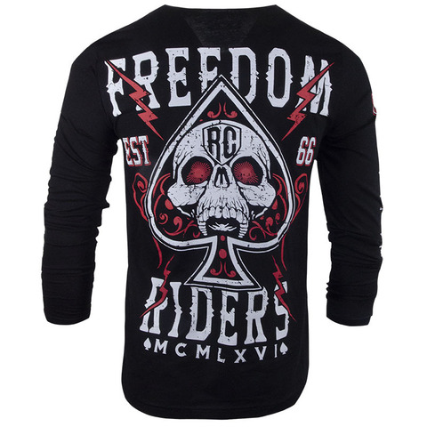 Rush Couture | Футболка лонгслив мужская ROCK TILL DEATH LONG SLEEVE Black RC241 спина