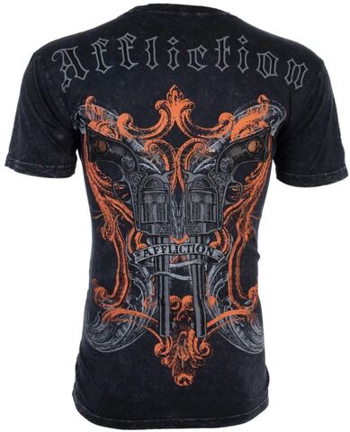 Affliction | Футболка мужская DEAD OR ALIVE Black A245 спина