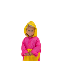 Дождевик детский XXL 120-130 см YA YUE Taekwondo розово-жёлтый