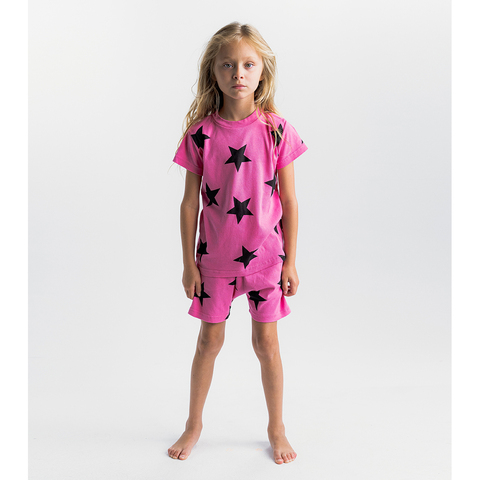 Пижама NUNUNU для девочек и мальчиков (Star Hot Pink)