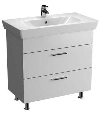 Vitra 57125 *Шкаф Vision с раковиной и выдвижными ящиками, 85 см (цвет — белый глянцевый)