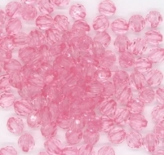 Бусины круглые гранёные пришивные акрил, Ø 6 мм, 50 гр