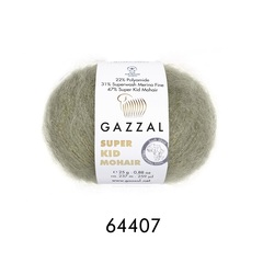 Пряжа Gazzal Super Kid Mohair цвет 64407