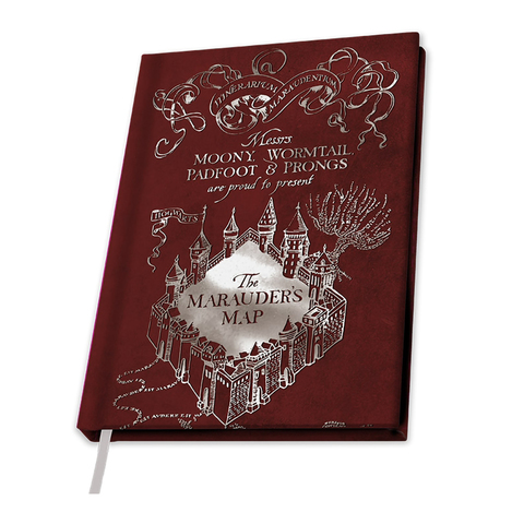 Записная книжка Harry Potter A5 Notebook Marauder's Map X4 ABYNOT032