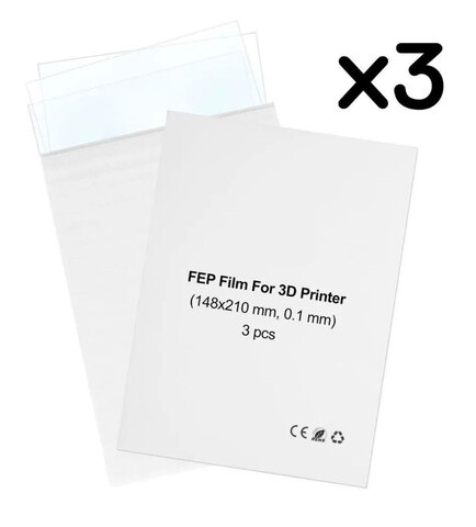 Комплект FEP-пленок SMOLA А5 для 3D принтера (210х148 мм, 100 мкм, 3 шт)
