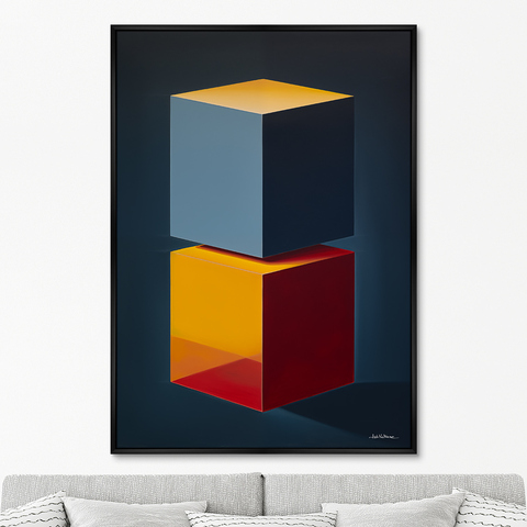 ArtNoMore - Репродукция картины на холсте Cubes in colors, No 2, 2024г.