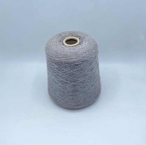 Бобинная пряжа (пр.Италия),750м/100 гр. 100%шерсть, цвет-Серый меланж,арт-31837