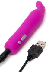 Лиловая вибропуля с ушками Rechargeable Rabbit Ears Bullet Vibrator - 