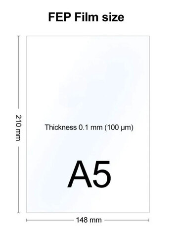 Комплект FEP-пленок SMOLA А5 для 3D принтера (210х148 мм, 100 мкм, 3 шт)