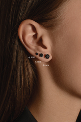 Серебряные серьги-пусеты с фианитом 4 мм