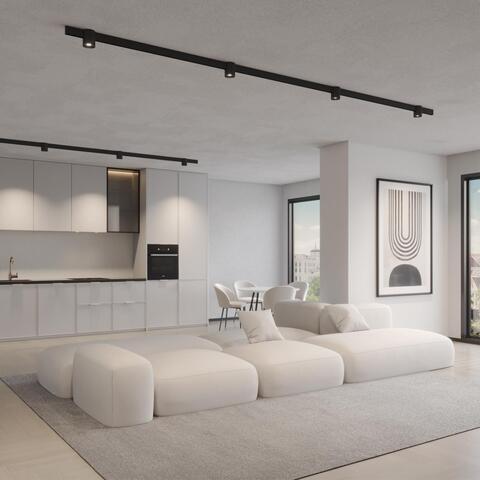 359517 SHINO NT24 130 черный Трековый низковольт. св-к диммир. со сменой цв.температуры, пульт ДУ/Tuya Smart Life IP20 LED 10W 48V 3000-6000K FLUM