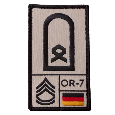 Café Viereck Rank Patch Hauptfeldwebel sand