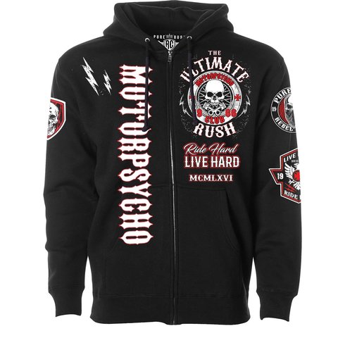Rush Couture | Худи MOTORPSYCHO CLUB ZIPPER HOODIE перед