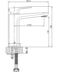 СМЕСИТЕЛЬ NATURE ДЛЯ РАКОВИНЫ