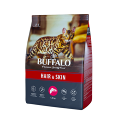 Mr.Buffalo Hair Skin сухой корм для кошек (лосось) 1,8 кг