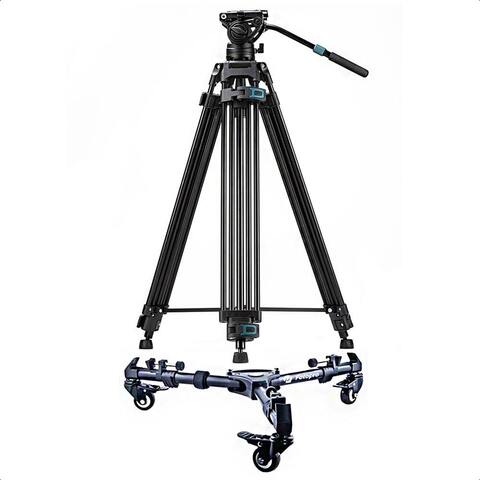 FOTOPRO Tripod DV3A-FW профессиональный видео штатив алюминиевый с колесами