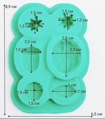 Силиконовый молд  Набор: орехи , желуди.