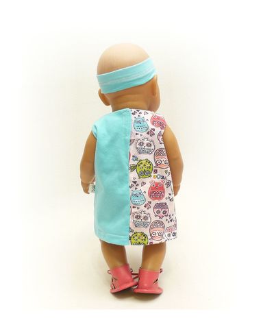 Платье трикотажное - На кукле. Одежда для кукол, пупсов и мягких игрушек.