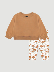 Комплект Mjölk Свитшот Camel/Легинсы Mushrooms