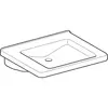 Раковина Geberit Renova Comfort Square, безбарьерная: B=65см, T=55см, Отверстие под смеситель=Без, Перелив=Без, Белый