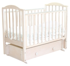 С 725 Кровать детская "Руслан" резьба №18 (слоновая кость)