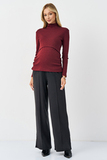 Водолазка для беременных и кормящих 16343 бордо