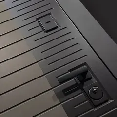 Входная металлическая дверь с зеркалом Бункер HIT Хит B-15 Веллюто кофе / зеркало Макси ФЛЗ - 1 Белый софт