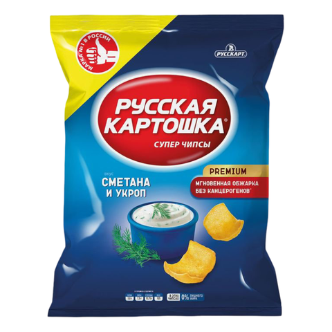 Чипсы Русская Картошка сметана и укроп 50г