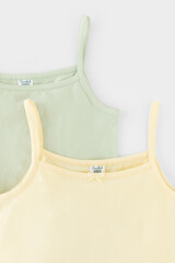 майка  для девочки  К 1187-2уп/солнечный свет,морская пена