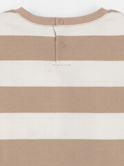 джемпер  для мальчика  КР 302911/темно-бежевый,полоска к636