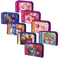 
          Пенал с наполнением Yalong, 32 предмета, 1 отделение 2 откидные планки, лам. картон, молния, 90 х 200 мм, микс (принцессы, робот, машинка)