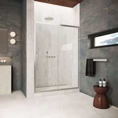 Vegas Glass ZP Protec 155 04 05 Дверь в душевой проем, профиль сатин, стекло бронза фото