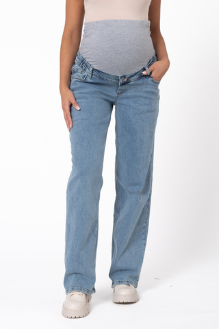 Джинсы для беременных 18597 светло-синий