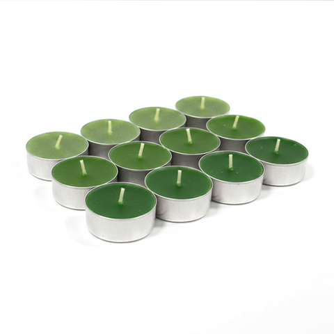 Набор ароматических свечей Selja, 12 свечей, парафин/ароматизатор зеленое яблоко