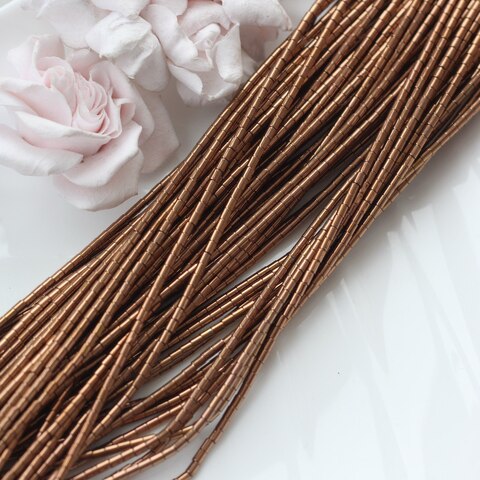 Гематин гематит, цилиндрические бусины, 3*2 мм, шоколад, 1 нить, ГМ091