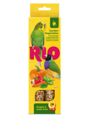 RIO 2х40 г палочки для волнистых попугайчиков и экзотов с садовыми овощами 1х8, шт, 22%