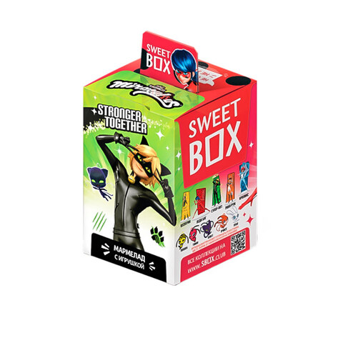 ЛЕДИ БАГ 3 SWEET BOX Мармелад с игрушкой/подарком в коробочке 1кор*12бл*10шт, 10гр