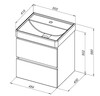 Aquanet 308332 Компл.2 - Тумба Вега 50 2 ящ. цв.белый глянец (308332)