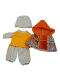 Костюм с жилетом - Оранжевый. Одежда для кукол, пупсов и мягких игрушек.