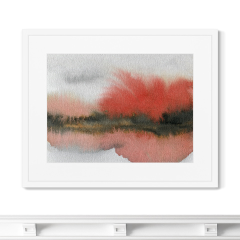 Marina Sturm - Репродукция картины в раме Autumn colors in the reflection of the lake, 2021г.