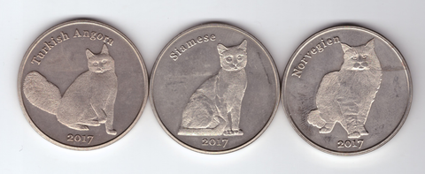 Остров Строма 1 фунт 2017. Набор 3 монеты