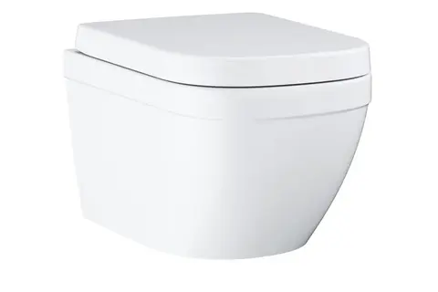 Унитаз GROHE Euro Ceramic подвесной, компактный, с сиденьем с микролифтом, альпин-белый (39693000)