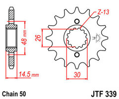 Звезда мотоциклетная JT JTF339.17