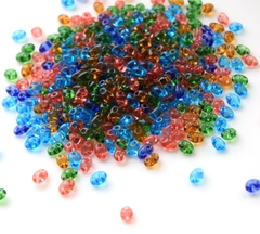 Бисер Twin Микс №40 разноцветный прозрачный