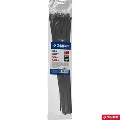 ЗУБР КС-Н, 4.6 x 400 мм, 50 шт, кабельные стяжки нержавеющие, Профессионал (30971-46-400)